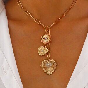 3 Hearts Artistic Necklace